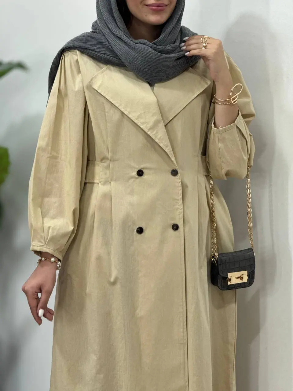 مانتو بلند لینن ماهتاب 3